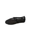 2025 new woven flat-soled single shoes hollow women's shoes
