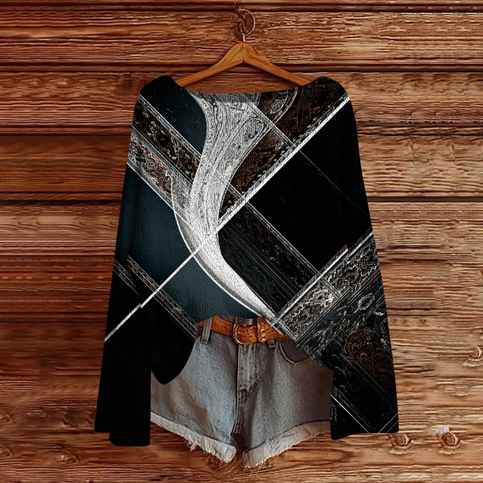 

Женский легкий свитер с круглым вырезом, повседневный вязаный пуловер с длинным рукавом L чёрный