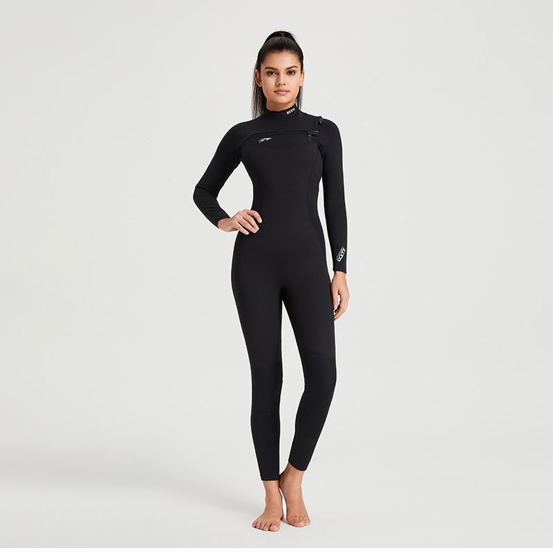 2/3mm+Men's And Women's Horizontal Zipper Long Sleeve Pants Adult Anti Cold Clothes Diving Clothes Snorkeling Clothes Surfing Clothes
