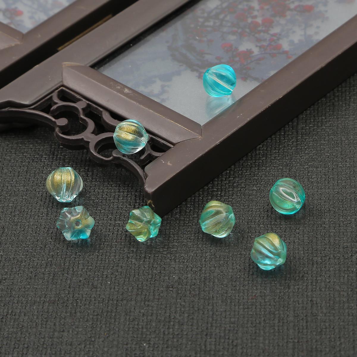 

10 шт. 8/10 мм антикварные бусины в виде тыквы, стеклянные бусины для изготовления ювелирных изделий, браслет, ожерелье, серьги, аксессуары 8mm бирюзовый