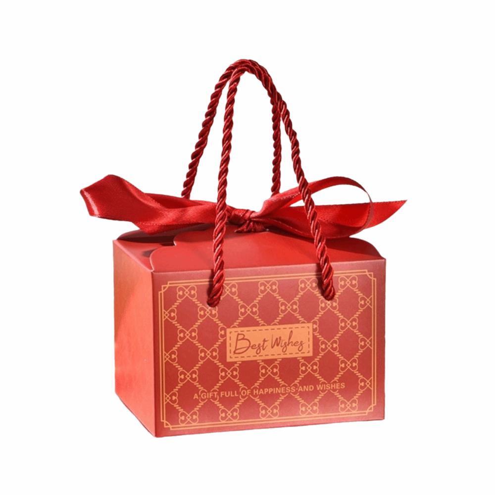 10 stuks Milieuvriendelijke Cadeauverpakking Doos Strik Lint Elegante Cadeaudoos Nieuwe Snoepdoos Goodies Cadeau