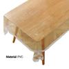 Table Cloth Waterproof Oil-proof Heat-insulated PVC Transparent Rectangle Lace Dining Table Cloth for Kitchen