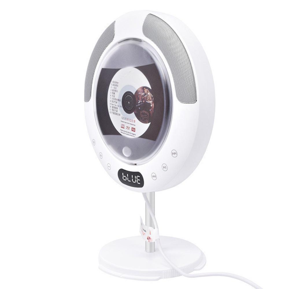 Wall Mounted Bluetooth CD Player Equipped with Dust Cover and Dual Horn Speaker Household CD Album Radio 10W 185*185*33mm