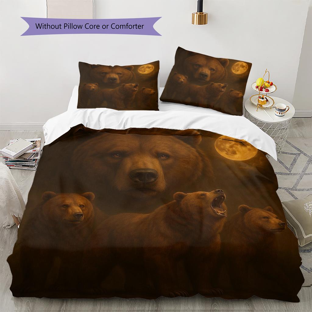 Cartoon Pattern Bedding Quilt Set Quilt Cover Pillowcase Home Decoration Birthday Gift (1 * Duvet Cover + 2 * Pillowcase, Without Core)
