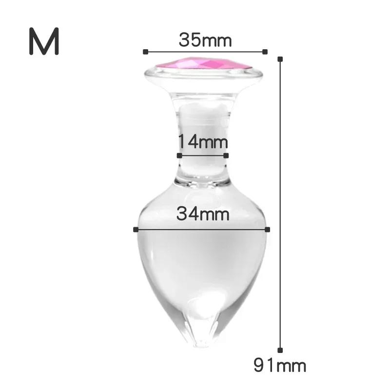 High Quality Glass Anal Plug Smooth Butt Plug Prostate Stimulator Adult Masturbation Sex Toys for Male Female Gay