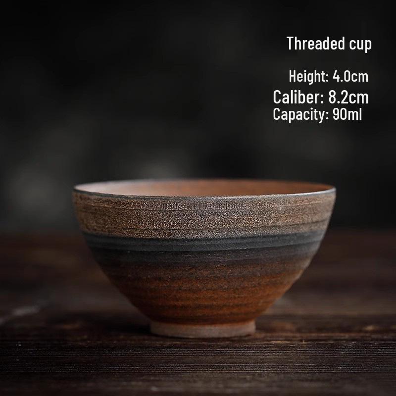 Ofis veya Ev İçin El Yapımı Retro Seramik Kung Fu Çay Fincanı