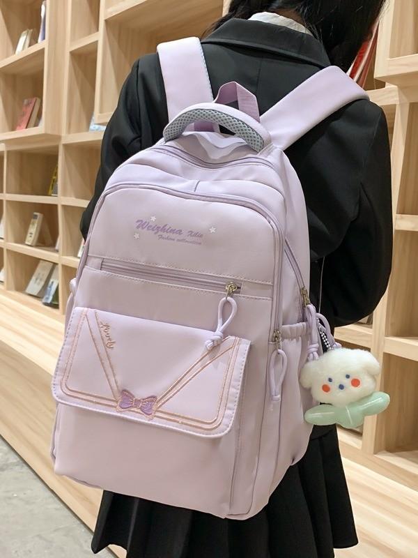 School Backpack For Girls And Boys Nylon Multicompartment With Padded Straps For Students