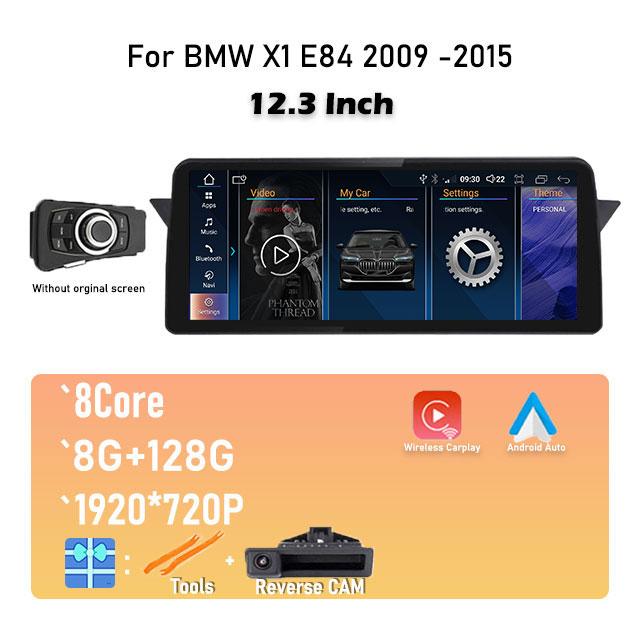 For BMW X1 E84 2009 - 2015 12.3 Inch iDrive / CIC System Android 14 IPS Car Radio Stereo Video Player Multimedia GPS Navigation