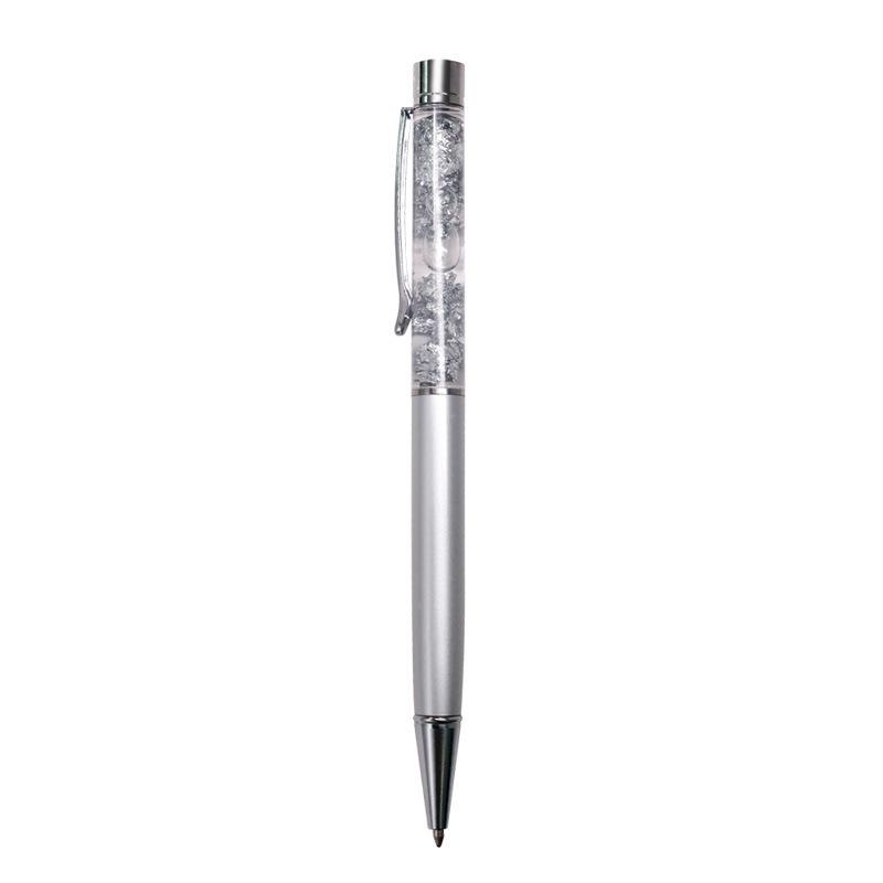 Gold Crystal Foil Metal Ballpoint Pen - Signature & Gift Pen with Laser Engraving