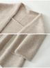 Women's Wool Knit Cardigan - Autumn/Winter 2024, Loose Mid-Length Long Sleeve Sweater/Jacket
