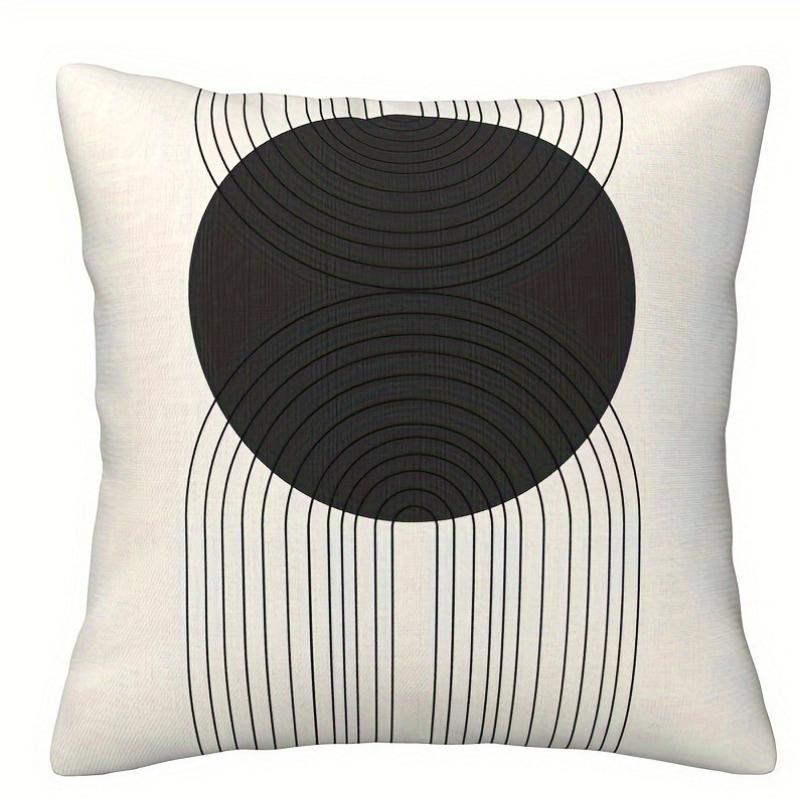 Set Federe Minimaliste Astratte, Design a Linee Geometriche, Copricuscino in Poliestere per Divano Soggiorno, Ideale per Arredamento Casa