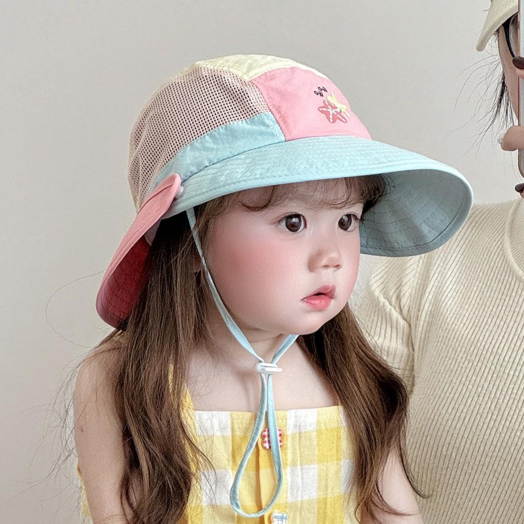 Kids Sun Hat With Large Brim And Breathable Mesh For Summer Protection