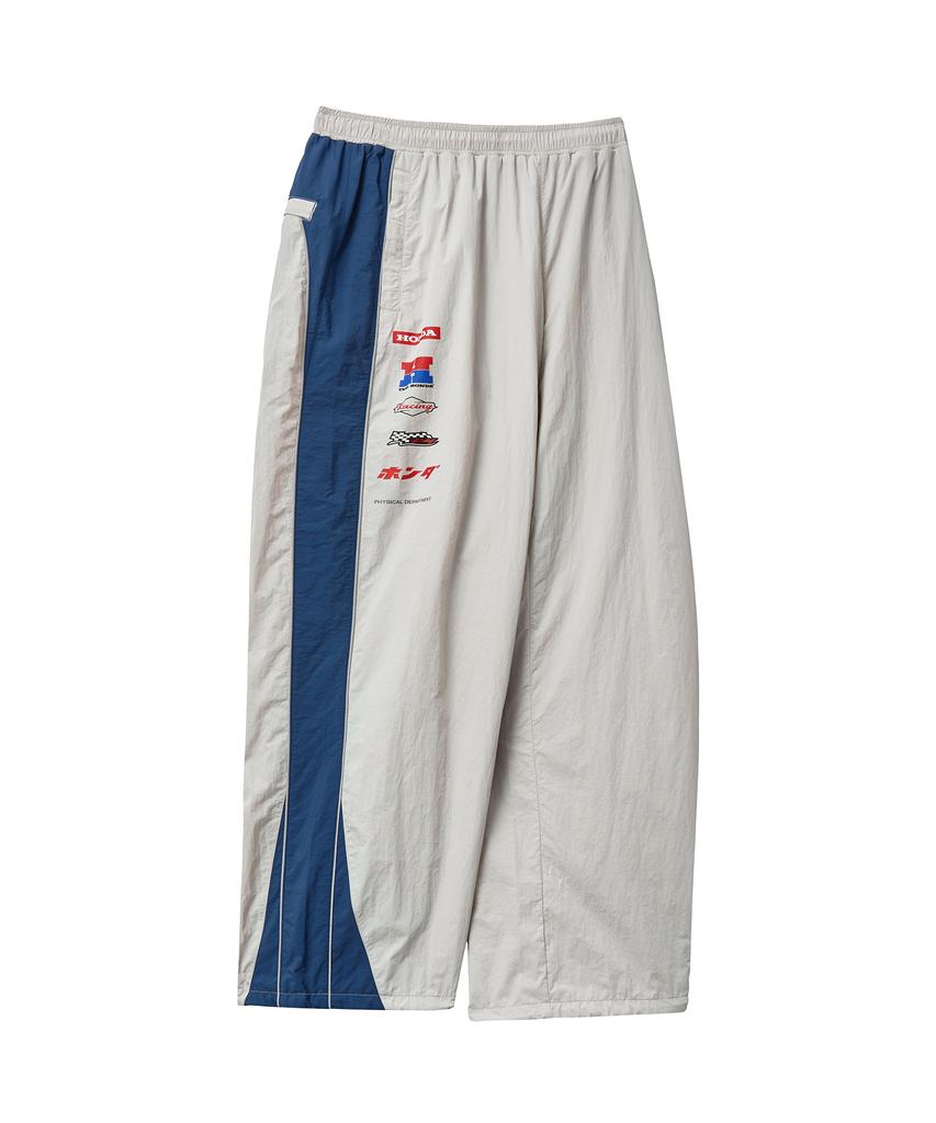 PHYPS MOTORCYCLE Nylon Multi Logo Pants White
