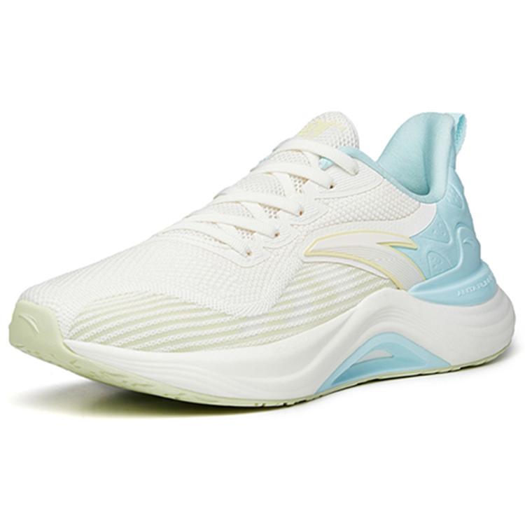 New Anta 2.5 Cushioned Wear Resistant Breathable Lightweight Low Top Running Shoes Women's White Green Blue 122235582-4