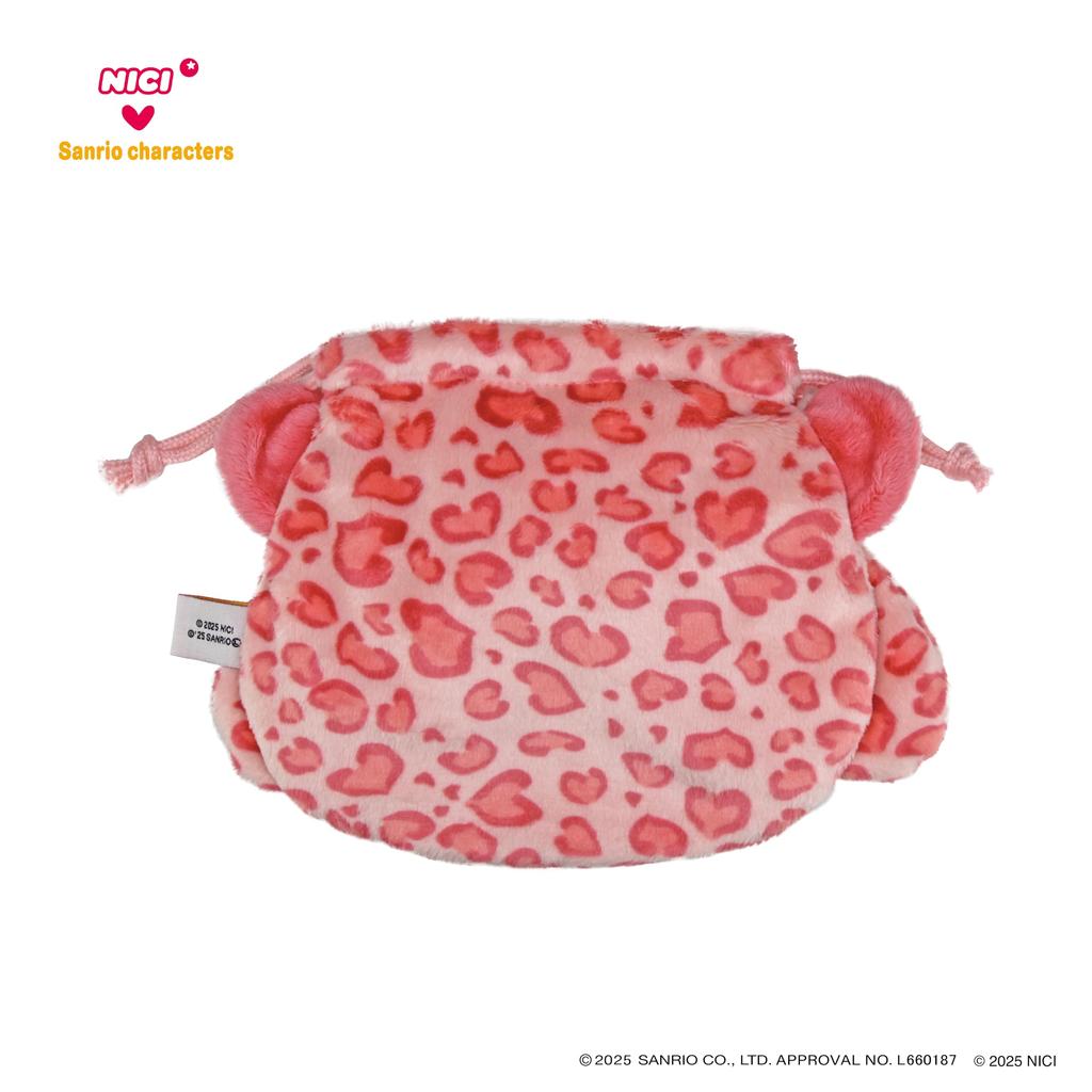 [NICI X Sanrio] Plush Drawstring Bag, Pink