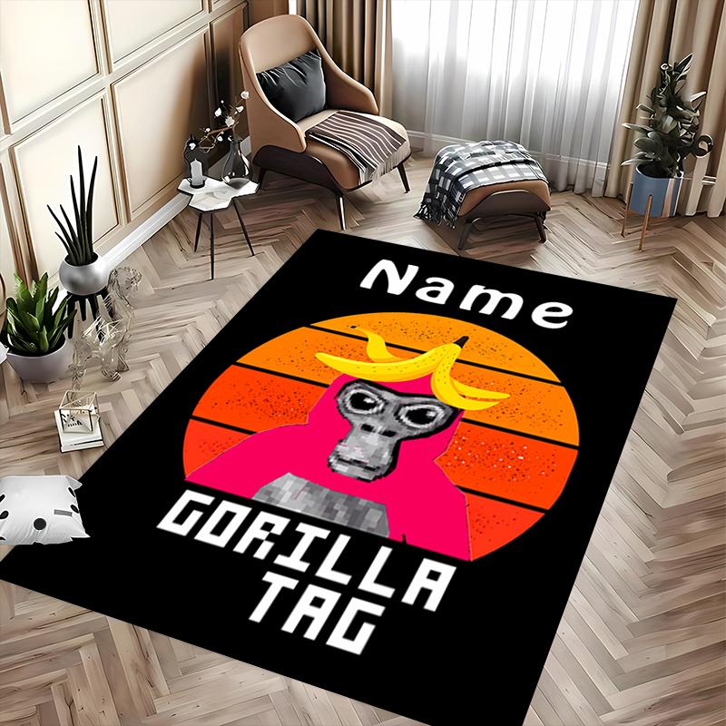 Custom personalization Gorilla Tag Area Rug - Perfect For Kitchen, Bathroom,Laundry Room Decor Large Size Available,Gift All Seasons