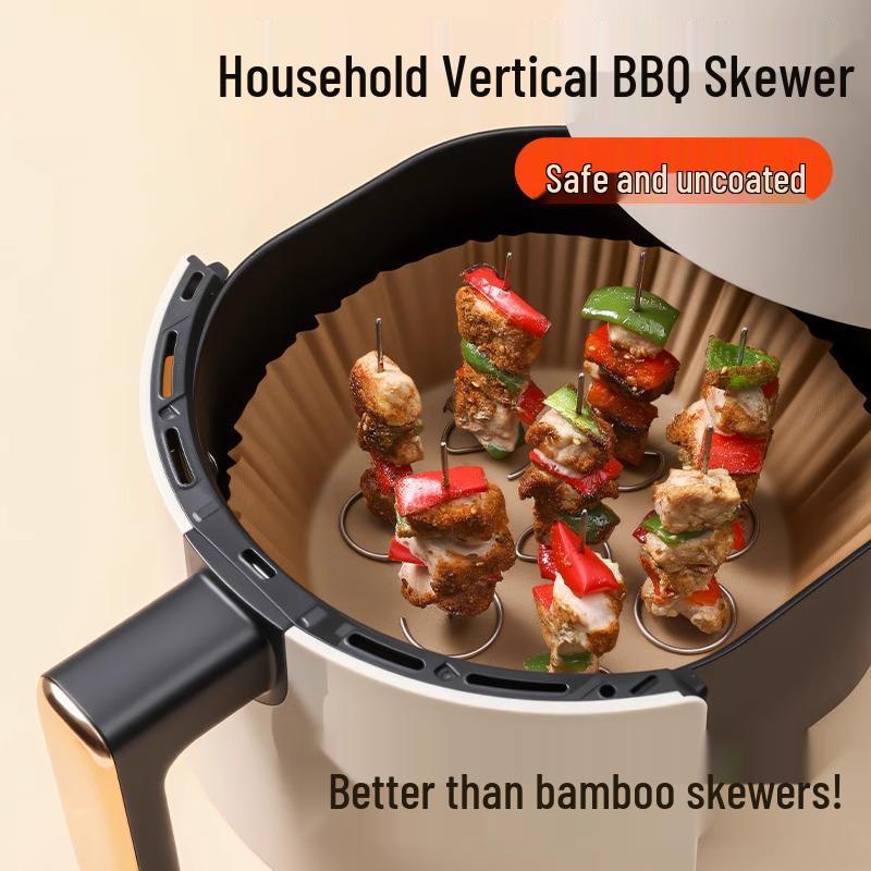 304 Stainless Steel Vertical Skewers and Rack for Air Fryer Ovens