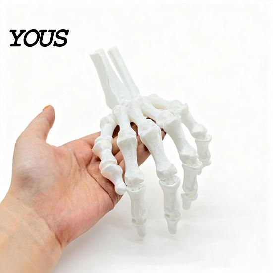 Skeleton Hand Figurine 3D Printed Figurine, Spooky Bone Statue for Desktop Sculpture Halloween Party, Gothic Model, Desk Decor Decoration