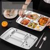 Huihuang 304 Stainless Steel 6-Compartment Meal Tray