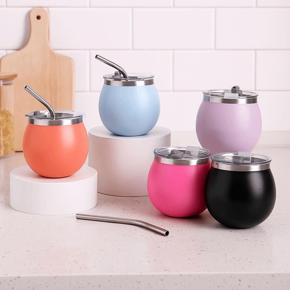 Double Wall Portable Egg Cup 5oz Tumbler Cup Tea Mug Argentine Yerba Mate Cup Office