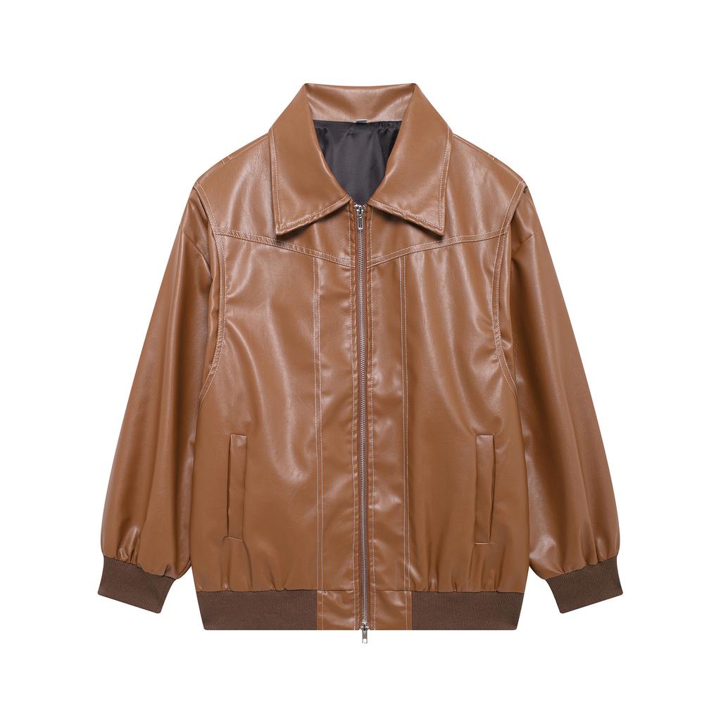 Kragen, Jacke mit langem Reißverschlussärmel, Neuer Stil 2025, Modisch, Feminin, Temperamentvoll, Pendeln, Straße, Lockere Jacke