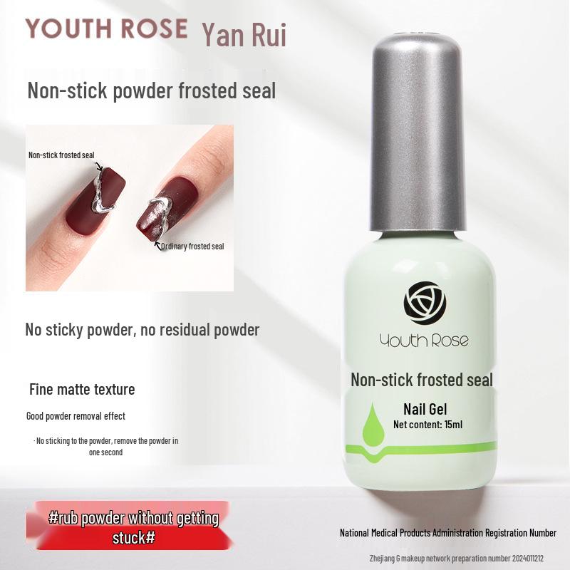Yanrui Nail Strengthening & Matte Gel Polish Set for Rhinestones - Base & Top Coat Combo.