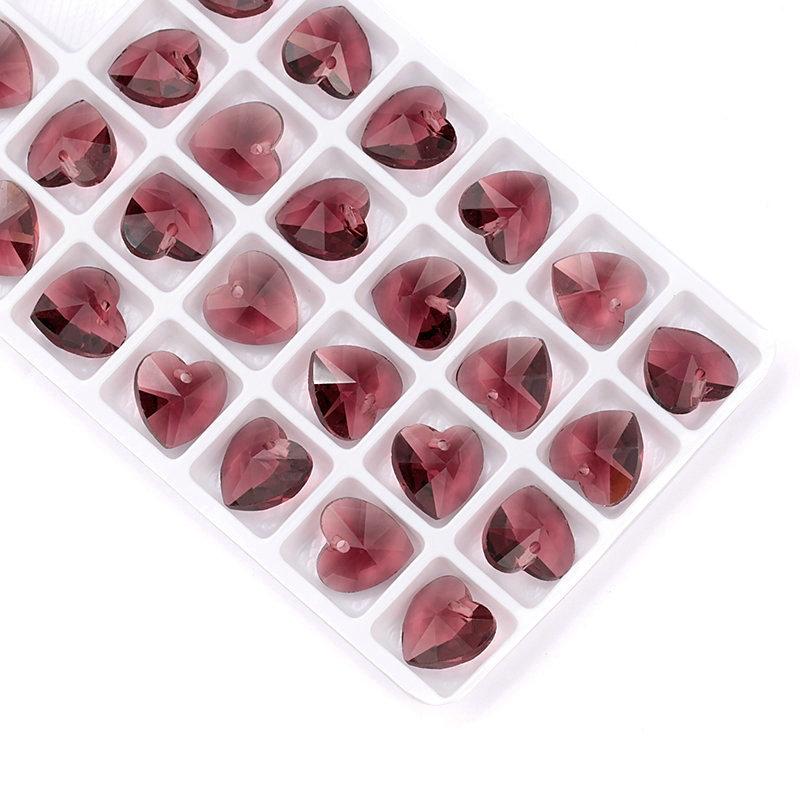 Best Quality 14mm 28pcs/pack 6228 Heart Pendant Austria Charms Crystal Heart Beads Gems for Jewelry Accessories Earring Making