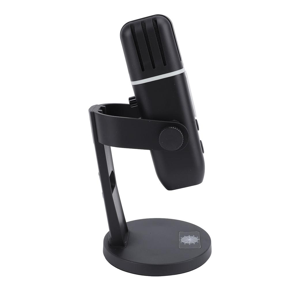 Gaming-Mikrofon USB-Computer-Kondensatormikrofon mit Quick-Mute-Ambientebeleuchtung Ständer Drehbar Verstärkungstaste