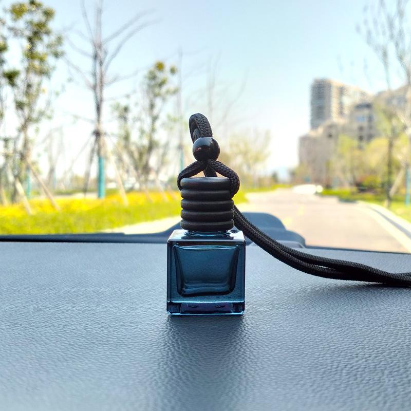 

1Pc Five Line Black Cap Essential Oil Empty Bottle Pendant Car Mounted Perfume Pendant Fragrance Oil Diffuser Car Interior
