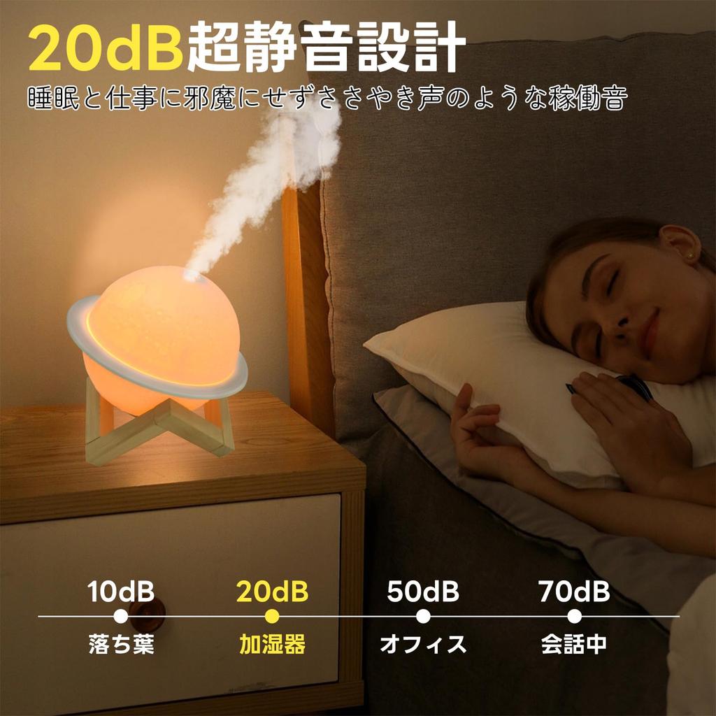 Athvcht Tabletop Ultrasonic Humidifier Indirect Aroma Aroma Tabletop Saturn Planetary USB Easy To Planetary Prevents Dry Dry Pollen Countermeasure