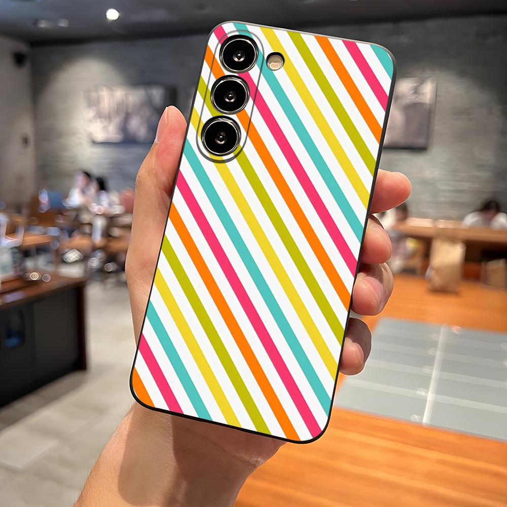 

Colorful Rainbow Stripe Phone Case For Samsung S26 S24 Ultra S25 S23 Fe S22 S20 S21 Plus A16 A54 A34 A53 Back Cover Samsung s22