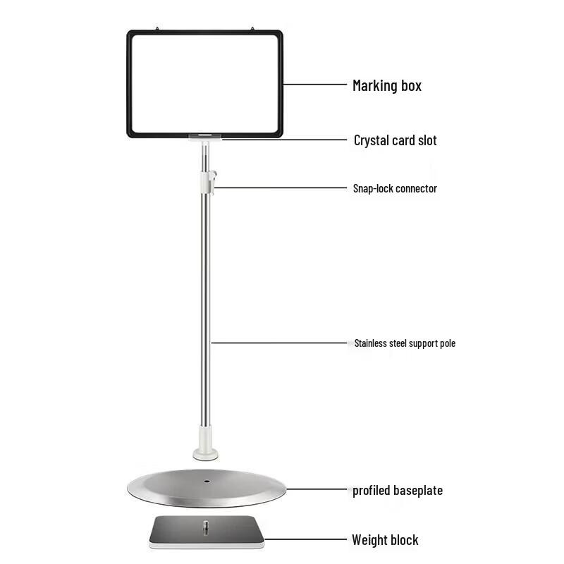 Outdoor A4 Sign Stand with Weighted Base