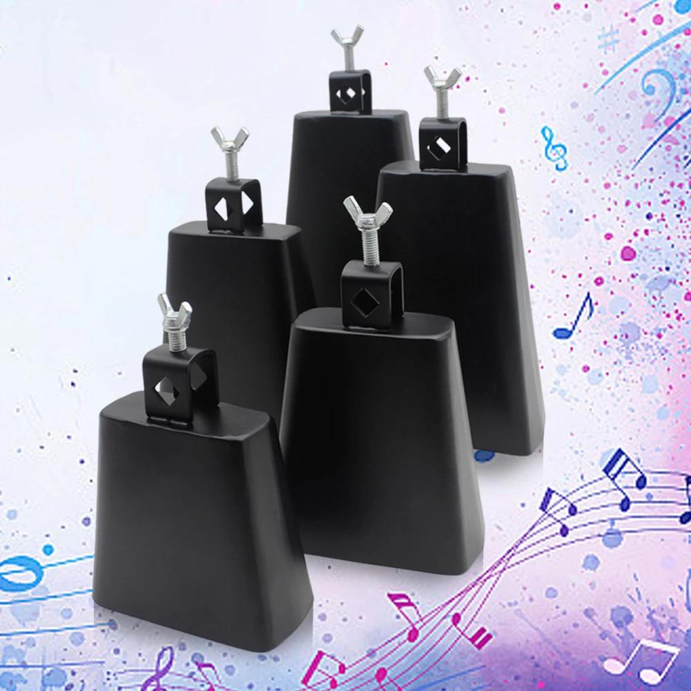 Jazz Drum Cowbell Loud Cow Bell Drums Crisp Cowbell Percussion Instruments Metal Cowbell for Concert Band Gatherings