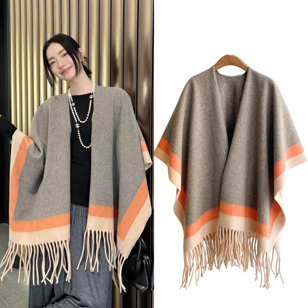 Luxury Winter Cashmere Shawl Women Tassels Scarf Design Warm Pashmina Blanket Poncho Scarves Female Thick Foulard Bufanda
