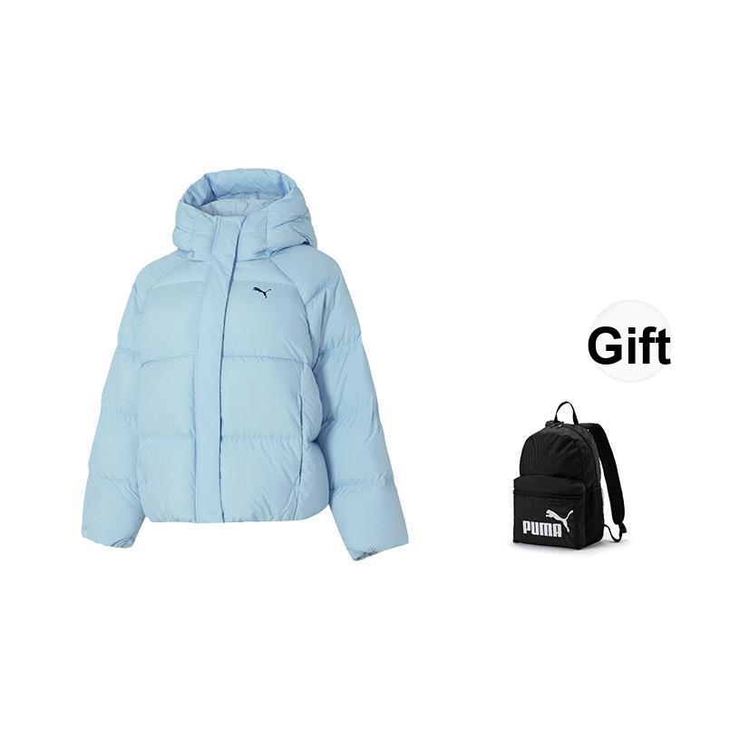 Puma Sportlich Lässig Logo Dick Kapuze Warm Reißverschluss Langarm Daunenjacke Damen Oberbekleidung 691045-47