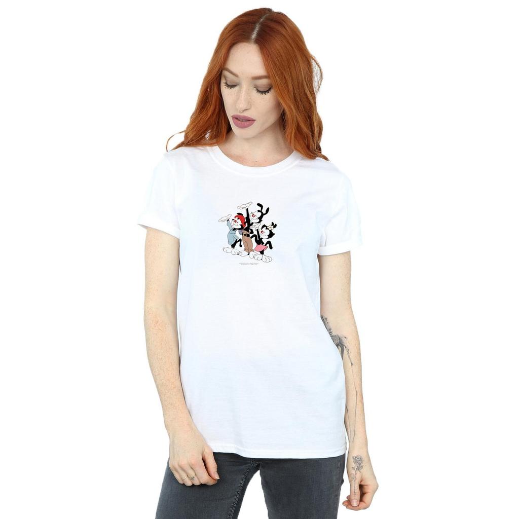 Animaniacs Womens/Ladies Ta Da Cotton Boyfriend T-Shirt