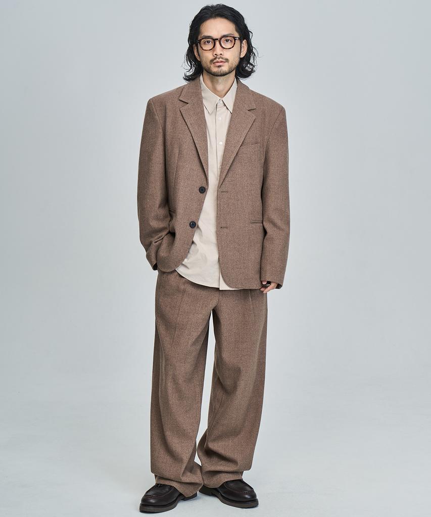 Prairie Wool Relaxed Fit Blazer (Beige)