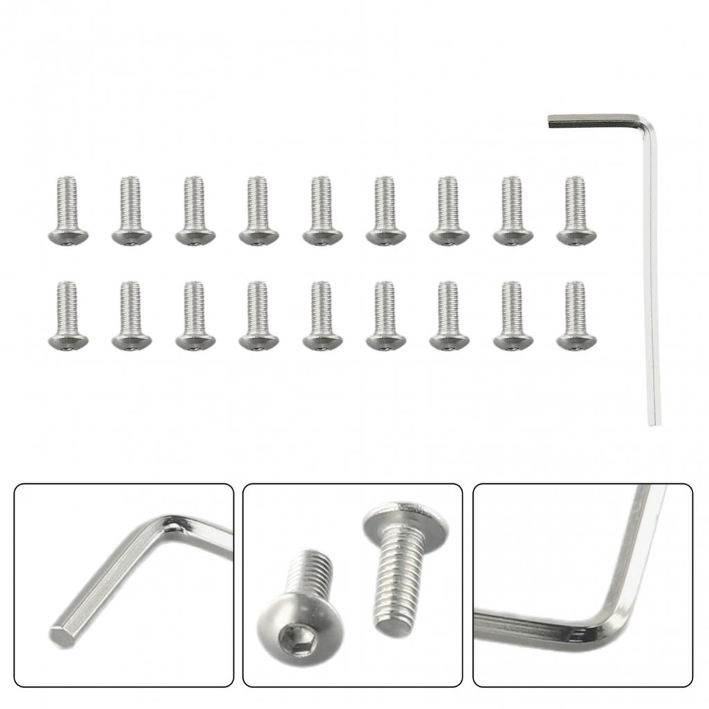 Silver Screws Steel 18 X Screws Mounting Replacement
