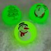 10pcs/set Glow In The Dark Christmas Elastic Ball Toys Christmas Decorations  Boys
