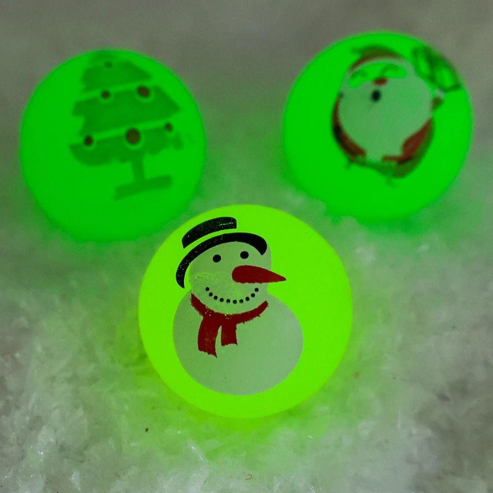 10 teile/satz Glow In The Dark Weihnachten Elastische Ball Spielzeug