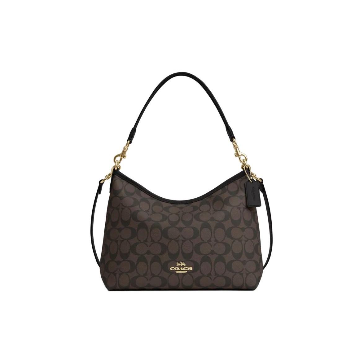 

Coach Laurel 31 Commuter Large Capacity Detachable Shoulder Strap Signature Coated Canvas And Smooth Leather Slouch Bag Women Handbags CR149-IMAA8 Basic Set (Bag+Dust Bag)