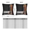 Tung Tung Tung Sahur Square Pillow Cases Italian Brainrot Meme Cushion Covers Fashion Zipper Decor Pillowcase for Car 40*40cm