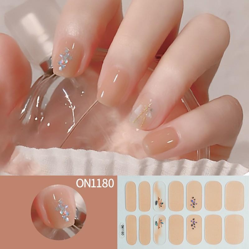 Nail Art No-bake Nail Stickers Full Stickers, 14-finger No-bake Gel Nail Stickers, Nail Art Full Stickers