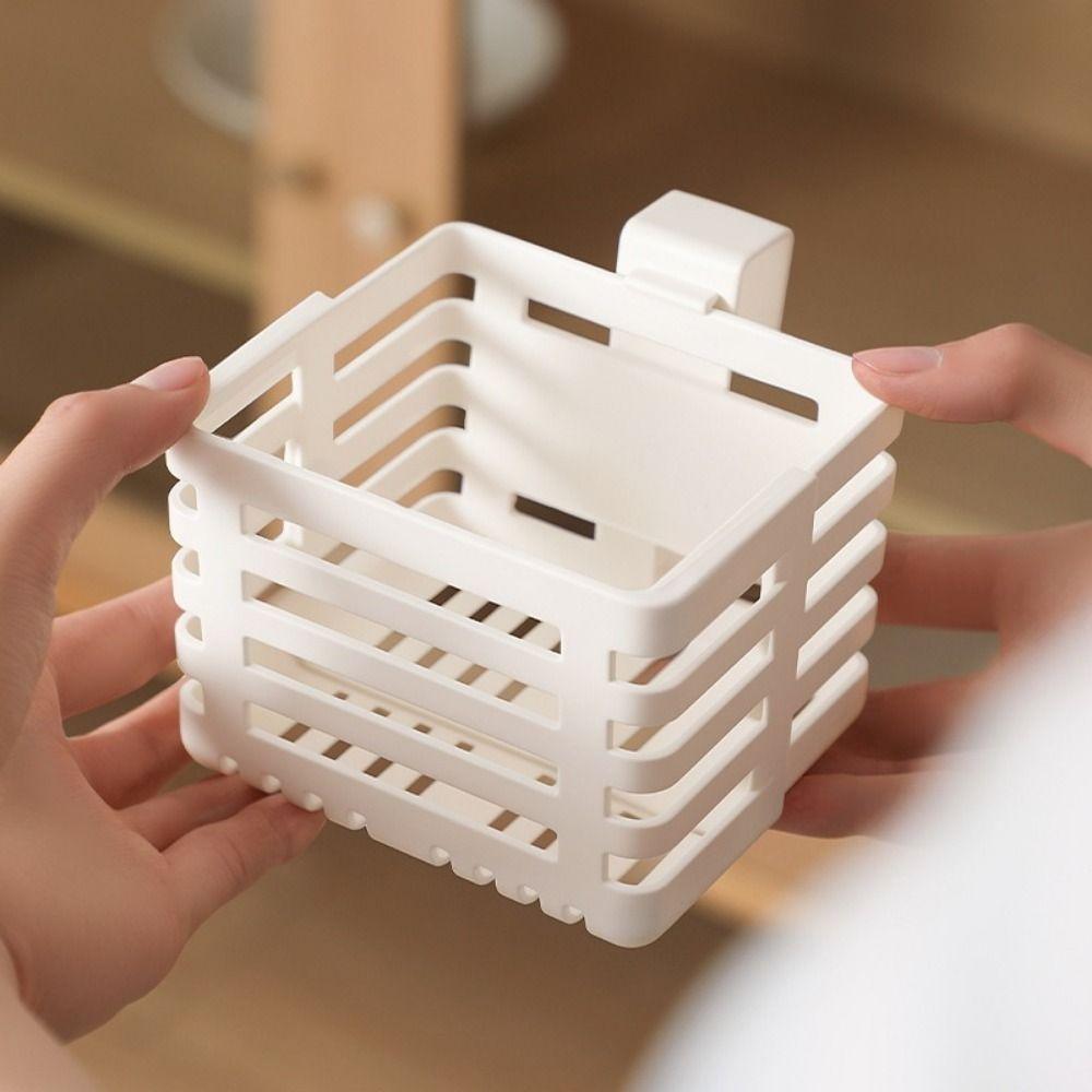 Plastic Retractable Small Baskets Space Saving Hanging Storage Box Utensil Holder  for Kitchen