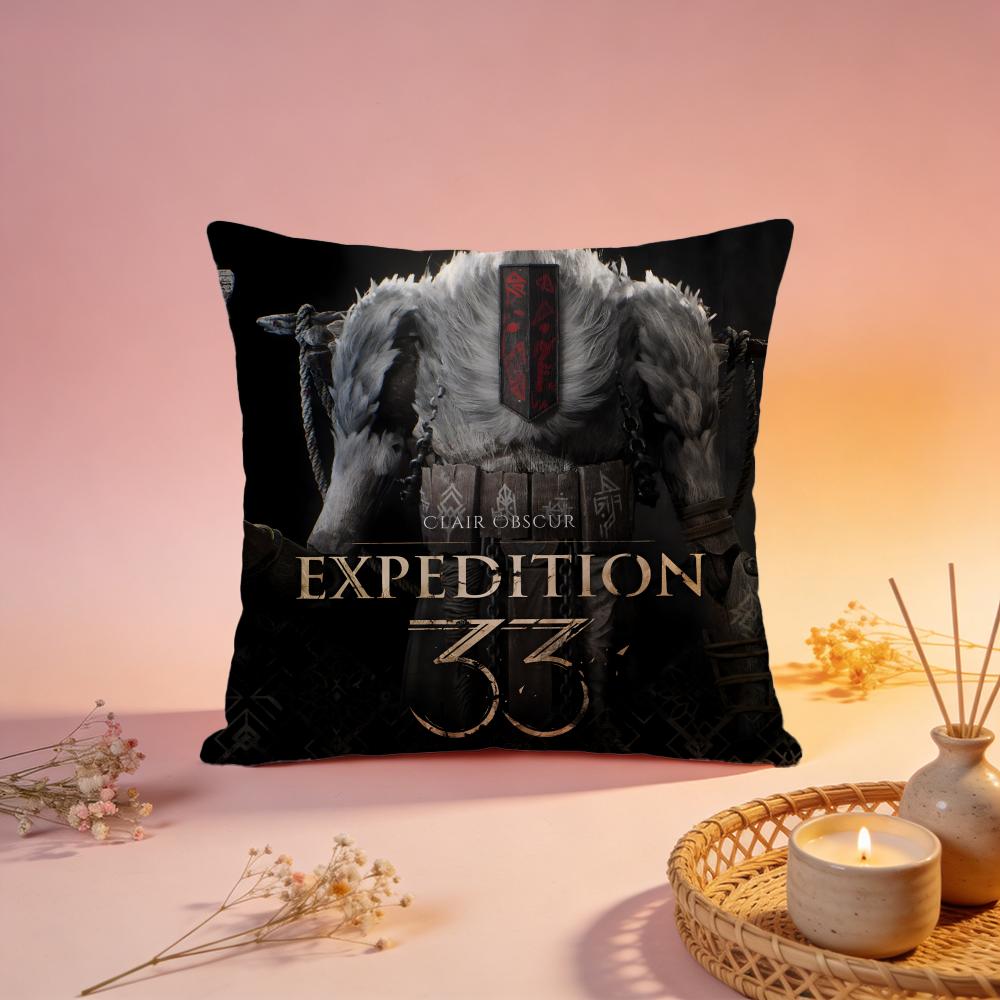 Hot CClair Obscur Expedition 33ed Cushion Cover Comfortable Durable Pillow Cover MultiScene for Home Office Car Sofa