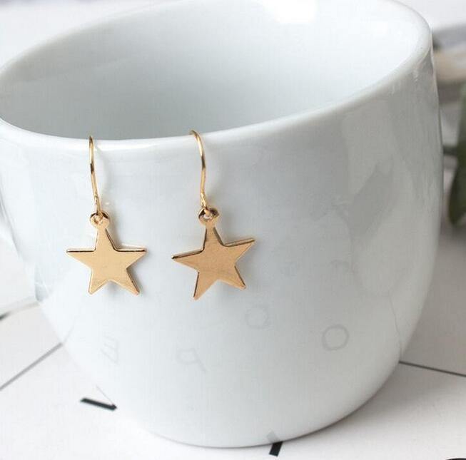 Versatile Minimalist Geometric Star Earrings: Cute Five-Pointed Dangle and Stud Styles