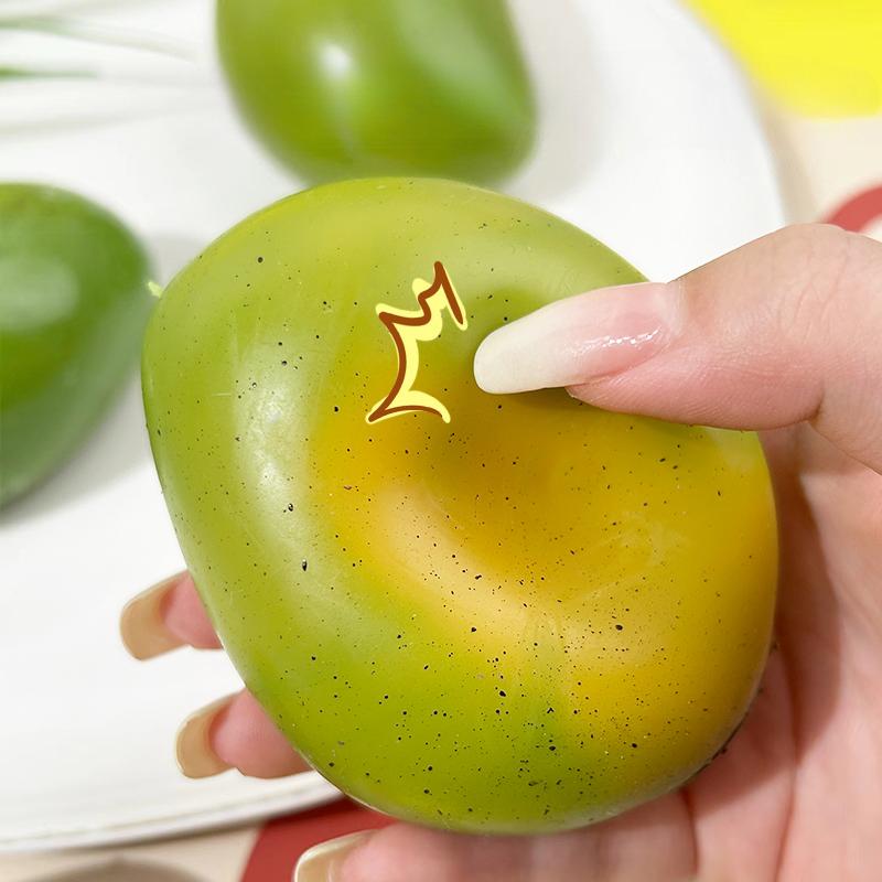 Mango Strawberry Squishy: Maltose Texture Slow Rebound Stress Ball, Aesthetic Taba Fruit Toy, Sensory Office Relief Fidget