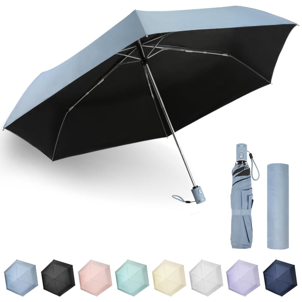 ZOMAKE Folding UV Aluminum Alloy Automatic Light Heat Suitable for Sun and Includes Storage Case Umbrella, Ultra-Lightweight, Protection,
