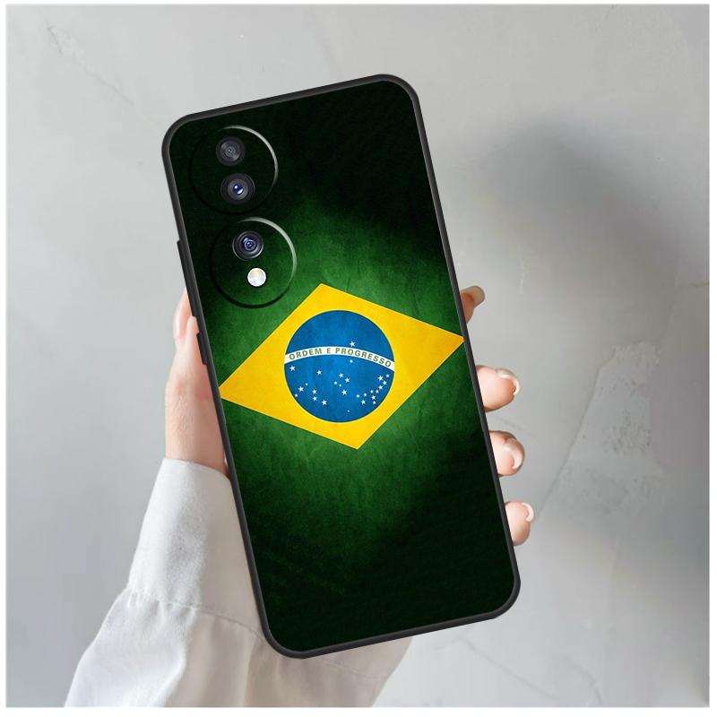 Brazil Brazilian Flag For Honor Magic 8 5 6 7 Pro Case For Honor 200 400 70 90 Lite X8c X8b X9a X9b X9c X9d Win RT