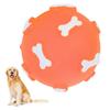 Vinyl NonPoisonous Outdoor Squeaky Vocal Ball Dog Clean Teething Chew Toys Pet Supply(Orange )